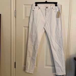 Micheal Kors Selma skinny white jeans size 8